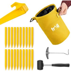 Brand Tent Pegs - 20 pcs T-Shaped Ground Stakes - Lightweight & Strong Brand Tent Pegs - 20 pcs T-Shaped Ground Stakes - Lightweight & Strong