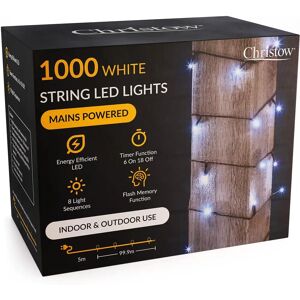 Christow White LED Christmas String Lights - 10m Indoor & Outdoor Christow White LED Christmas String Lights - 10m Indoor & Outdoor