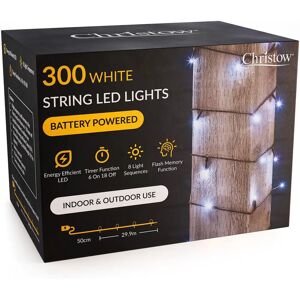 Christow LED Battery Christmas Lights - White Christow LED Battery Christmas Lights - White