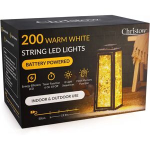 Christow LED Battery Christmas Lights - Warm White Christow LED Battery Christmas Lights - Warm White