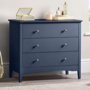 Christow - Ilsington - Navy - 3 Drawer - Chest of Drawers Christow - Ilsington - Navy - 3 Drawer - Chest of Drawers
