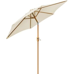 Christow 2.4m Steel Wood Effect Parasol - Garden Furniture Christow 2.4m Steel Wood Effect Parasol - Garden Furniture