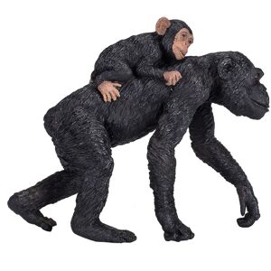Chimpanzé sauvage Mojo avec bébé - Figurine de jouet - Publicité Chimpanzé sauvage Mojo avec bébé - Figurine de jouet - Publicité