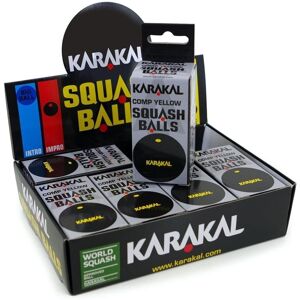 Karakal K675 Yellow Dot Super Slow Squash Balls - 12pk Karakal K675 Yellow Dot Super Slow Squash Balls - 12pk