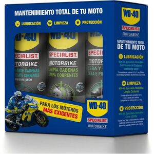 Pack Tripack WD-40 Specialist Motocicleta - Kit de Mantenimiento Pack Tripack WD-40 Specialist Motocicleta - Kit de Mantenimiento