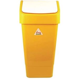 Poubelle Jaune de 50L Scot Young - Couvercle Battant - Publicité Poubelle Jaune de 50L Scot Young - Couvercle Battant - Publicité