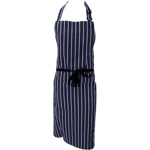Dennys Unisex Cotton Striped Workwear Butchers Apron - Navy/White - Apron Dennys Unisex Cotton Striped Workwear Butchers Apron - Navy/White - Apron