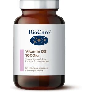 BioCare Vitamin D3 1000 IU - Vegan Capsules - Support Bone & Immune BioCare Vitamin D3 1000 IU - Vegan Capsules - Support Bone & Immune