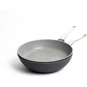 Masterclass Grey 2pc Cast Aluminium Cookware Set - Induction-Safe, Non-Stick, 28cm Masterclass Grey 2pc Cast Aluminium Cookware Set - Induction-Safe, Non-Stick, 28cm