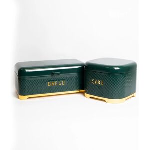 Lovello Hunter Green Kitchen Storage Set - Cake Tin & Bread Bin Lovello Hunter Green Kitchen Storage Set - Cake Tin & Bread Bin