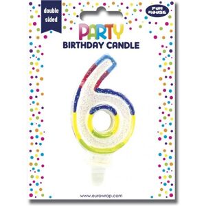 Clairefontaine - 6828-6C - White glitter - Candle Clairefontaine - 6828-6C - White glitter - Candle