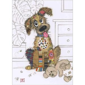 Bug Art Kooks Murphy Mutt Greetings Card - Double-Sided, Colorful, Blank Bug Art Kooks Murphy Mutt Greetings Card - Double-Sided, Colorful, Blank