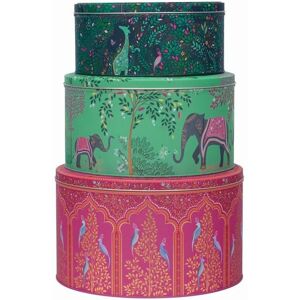 Sara Miller London Set of 3 Decorative Cake Tins - Kitchen Storage Sara Miller London Set of 3 Decorative Cake Tins - Kitchen Storage