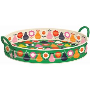 Kate Rhees Pears & Flowers Large Handled Tin Tray - tray Kate Rhees Pears & Flowers Large Handled Tin Tray - tray