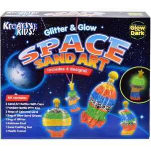 Kreative Kids Glitter & Glow Space Glow In The Dark Sand Art Kit for Kids - Celestial Space Themes Kreative Kids Glitter & Glow Space Glow In The Dark Sand Art Kit for Kids - Celestial Space Themes