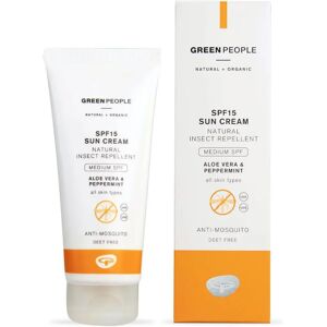 Green People Organic SPF15 Sun Cream with Natural Insect Repellent - 100ml Green People Organic SPF15 Sun Cream with Natural Insect Repellent - 100ml