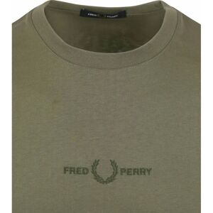 Fred Perry M4580 Groene Casual Katoen Kort Mouw T-Shirt Fred Perry M4580 Groene Casual Katoen Kort Mouw T-Shirt