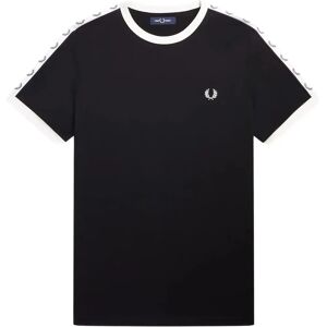 Fred Perry Schwarzes Taped Ringer T-Shirt - Herren Fred Perry Schwarzes Taped Ringer T-Shirt - Herren