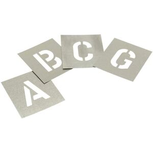 Brand Model - Letters 1in Zinc Stencil Set - Sign Making Brand Model - Letters 1in Zinc Stencil Set - Sign Making