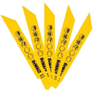 DeWalt Bi Metal Sabre Blade Fast Cut - 152mm Pack of 5 DeWalt Bi Metal Sabre Blade Fast Cut - 152mm Pack of 5