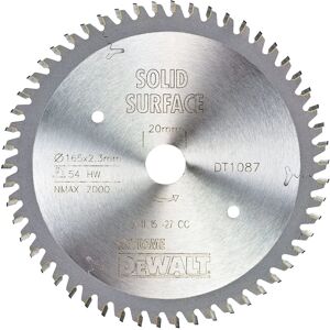 DeWalt DT1087 - Wypalarka tarczowa z węglika - 165mm, 54T, do ręcznych pił DeWalt DT1087 - Wypalarka tarczowa z węglika - 165mm, 54T, do ręcznych pił