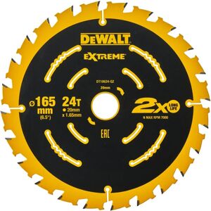 DeWalt DT10624-QZ Rundsavblad - 165mm, 24T, Tynd Kærv - Rundsavblad DeWalt DT10624-QZ Rundsavblad - 165mm, 24T, Tynd Kærv - Rundsavblad