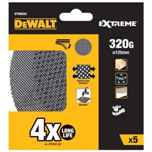 DeWALT DTM8562-QZ 125mm Grit 320 Sanding Discs - 5 Pack DeWALT DTM8562-QZ 125mm Grit 320 Sanding Discs - 5 Pack