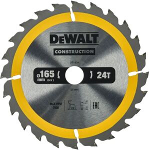 Dewalt draagbare bouwcirkelzaagblad - 165mm x 20mm, 24T Dewalt draagbare bouwcirkelzaagblad - 165mm x 20mm, 24T