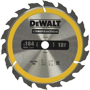 DeWalt DT1938-QZ Cirkelzaagblad 184mm - Slijpen in carbide voor impactbestendigheid DeWalt DT1938-QZ Cirkelzaagblad 184mm - Slijpen in carbide voor impactbestendigheid