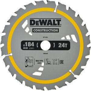 DEWALT 184mm Circular Saw Blade - Impact Resistant Carbide Teeth DEWALT 184mm Circular Saw Blade - Impact Resistant Carbide Teeth