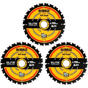 DeWALT DT10399-QZ 24T 190mm Circular Saw Blade - 3 Blades DeWALT DT10399-QZ 24T 190mm Circular Saw Blade - 3 Blades