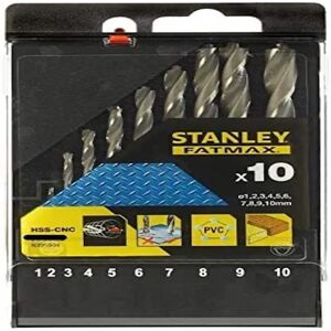 Stanley STA56043-QZ 10 Piece High Speed Steel Metal Drill Bit Set - Drill Bits Stanley STA56043-QZ 10 Piece High Speed Steel Metal Drill Bit Set - Drill Bits