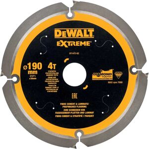 DeWALT DT1472-QZ Lama circulară - 4 dinți, 190mm, fibră de ciment DeWALT DT1472-QZ Lama circulară - 4 dinți, 190mm, fibră de ciment