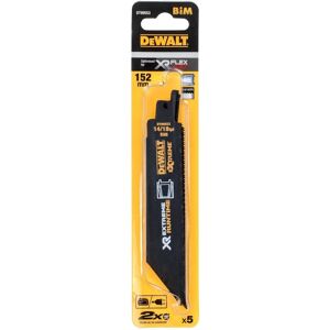 DeWalt FlexVolt XR Metal Reciprocating Blades - 152mm - Pack of 5 DeWalt FlexVolt XR Metal Reciprocating Blades - 152mm - Pack of 5