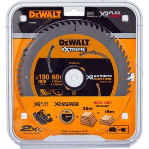 DeWALT DT99564-QZ Cirkelblad - 190mm, 60T, för FlexVolt DeWALT DT99564-QZ Cirkelblad - 190mm, 60T, för FlexVolt