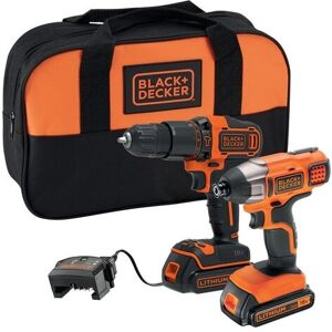 Black & Decker BCK25S2S-GB Cordless Drill Set - Hammer & Impact Black & Decker BCK25S2S-GB Cordless Drill Set - Hammer & Impact