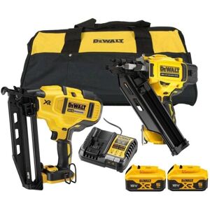 Dewalt Dck246p2-Gb 18v Brushless Nailer Twin Pack - Nail Gun Dewalt Dck246p2-Gb 18v Brushless Nailer Twin Pack - Nail Gun