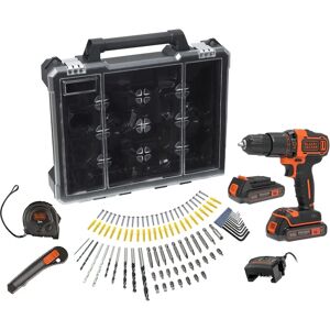 Accu boor/schroevendraaier Black+decker - Lithium-ion 18V, 2Ah, Slag, LED Accu boor/schroevendraaier Black+decker - Lithium-ion 18V, 2Ah, Slag, LED