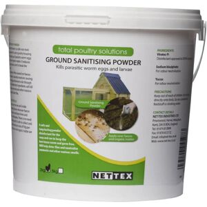 NETTEX Ground and Bedding Sanitising Powder - 2kg Tub NETTEX Ground and Bedding Sanitising Powder - 2kg Tub