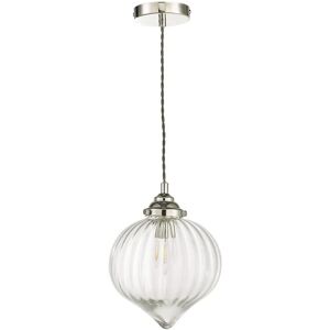 Dar Lighting Dar Mya Single Light Ceiling Pendant - Polished Nickel - Ceiling Pendant Light Dar Lighting Dar Mya Single Light Ceiling Pendant - Polished Nickel - Ceiling Pendant Light