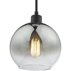 Dar Lighting Lycia Single Pendant - Smoked Glass Black 1-Light Modern Elegant Dar Lighting Lycia Single Pendant - Smoked Glass Black 1-Light Modern Elegant