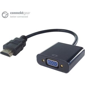 Connektgear 26-0703 HDMI VGA Adapter - Black Connektgear 26-0703 HDMI VGA Adapter - Black