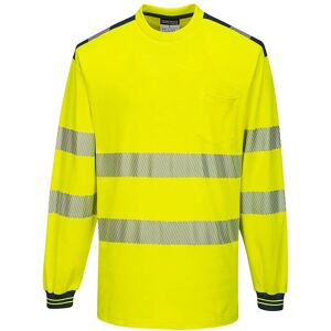 Portwest PW3 Hi-Vis długi rękaw T-shirt Żółty/Navy 4XL - T-shirt Portwest PW3 Hi-Vis długi rękaw T-shirt Żółty/Navy 4XL - T-shirt