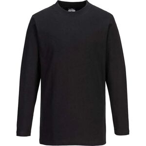 Portwest B196 Koszulka z długim rękawem - Bawełna, Czarna, L - T-shirt Portwest B196 Koszulka z długim rękawem - Bawełna, Czarna, L - T-shirt