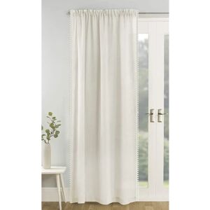 JD Williams Tahiti Pom Pom Linen Look Voile Grey - Curtain JD Williams Tahiti Pom Pom Linen Look Voile Grey - Curtain