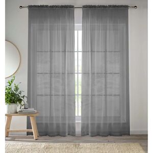 Enhanced Living Grey Sheer Voile Panel - Curtain Type Enhanced Living Grey Sheer Voile Panel - Curtain Type