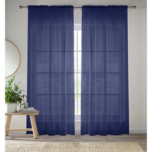 Enhanced Living Navy Sheer Voile Curtain Pair - Window Covering Enhanced Living Navy Sheer Voile Curtain Pair - Window Covering