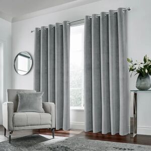 Enhanced Living Velvet Hampton Velvet Blackout Curtains Grey 229x183cm Enhanced Living Velvet Hampton Velvet Blackout Curtains Grey 229x183cm