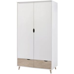 LPD Stockholm White and Oak 2 Door 2 Drawer Wardrobe LPD Stockholm White and Oak 2 Door 2 Drawer Wardrobe