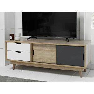 LPD Brand Scandi Grey Oak TV Unit - 2 Doors & 2 Drawers LPD Brand Scandi Grey Oak TV Unit - 2 Doors & 2 Drawers